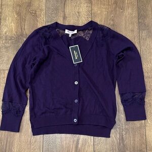 NWT Juicy Couture Purple Lace Cardigan